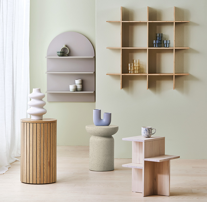 Doplnky a dekorácie z novej kolekcie Nordic Mood Selection of small furniture and home decorations for refreshing your interior design